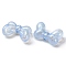 Luminous Transparent Acrylic Beads, Glow in the Dark, Bowknot, Light Blue, 16x27x10mm, Hole: 2mm