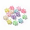 Imitation Pearl Acrylic Beads, Flower, Mixed Color, 11x10x5.5mm, Hole: 1.8mm