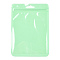 Macaron Color Plastic Yin-yang Zip Lock Bags, Resealable Bags, Self Seal Bags, Top Seal, Rectangle, Pale Green, 29.9x19.9x0.15cm, Unilateral Thickness: 2 Mil(0.05mm)