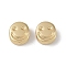 Brass Beads, Smiling Face, Real 18K Gold Plated, 6x5x2.5mm, Hole: 0.8mm