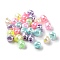 Imitation Pearl Acrylic Beads,  Apple, Mixed Color, 8.5x9x8mm, Hole: 2.8mm, about 2000pcs/500g