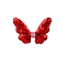 Glitter Butterfly Bowknot Alligator Hair Clips, Hair Accessories, Red, 70x50x15mm