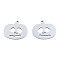 Non-Tarnish 201 Stainless Steel Pendants, Halloween Style, Pumpkin Jack-O'-Lantern, Stainless Steel Color, 21x25x1mm, Hole: 1.4mm