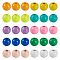 Pandahall 100Pcs 10 Colors Spray Painted Alloy Beads, Round, Mixed Color, 4x3mm, Hole: 1.2mm, 10pcs/color