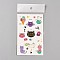 Removable Kitten Temporary Tattoos, Water Proof, Cartoon  Paper Stickers, Cat, Colorful, 120~121.5x75mm