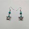 Bohemian Tassel Synthetic Turquoise & Alloy Dangle Earrings for Women