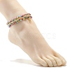 Baking Paint Glass Seed Bead Anklets AJEW-AN00469-3