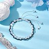 Round Natural Selenite Braided Beaded Bracelets BJEW-JB10363-2