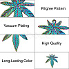 Yilisi 24Pcs 4 Style Rainbow Color Alloy Pendants FIND-YS0001-04-NR-4