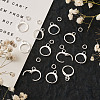 Pandahall Brass Huggie Hoop Earring Findings & Open Jump Rings KK-TA0007-84B-S-21