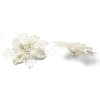 Plastic Glitter Artificial Flower HJEW-R124-04-3