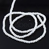 Imitation Jade Electroplate Glass Faceted Rondelle Beads Strands GLAA-F025-C01-3