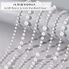 SUPERFINDINGS 2M ABS Plastic & 4M Acrylic Pearl Beaded Chains DIY-FH0004-33-4