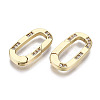 Brass Micro Pave Clear Cubic Zirconia Spring Gate Rings ZIRC-T013-19G-NF-2
