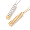 304 Stainless Steel Column Pendant Necklace NJEW-P262-14-1