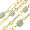 Natural Green Aventurine Faceted Irregular Column Beaded Chains CHC-H105-02G-01-1