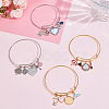 DIY Blank Dome Charm Bangle Making Kits BJEW-AB00023-4