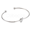 Non-Tarnish Knot Shape Cuff Bangle BJEW-N013-007-2