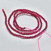 Lab Grown Red Corundum Beads Strands G-K207-01B-01-2