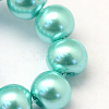 Baking Painted Pearlized Glass Pearl Round Bead Strands HY-Q003-6mm-65-3