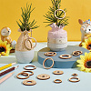 PandaHall Elite 30 Sets Unfinished Wood Pieces Ring Set WOOD-PH0009-52-5