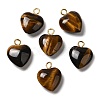 Natural Tiger Eye Pendants G-E603-01G-06-1