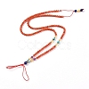 Adjustable Natural Carnelian Beaded Necklace Making MAK-G012-01-2