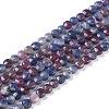 Natural Red Corundum/Ruby and Sapphire Beads Strands G-I249-A30-1