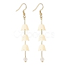 Acrylic Flower with Plastic Pearl Long Dangle Earrings EJEW-JE04941-05-1