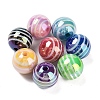 UV Plating Rainbow Iridescent Acrylic Beads OACR-F009-05-1