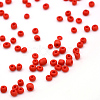 Frosted Opaque Glass Seed Beads SEED-R029-4mm-A08-1