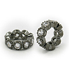 Brass Cubic Zirconia Beads ZIRC-F001-109B-1