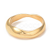 Ion Plating(IP) 304 Stainless Steel Wave Finger Ring for Women RJEW-I096-29G-2