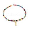Baking Paint Glass Seed Bead Anklets AJEW-AN00469-4