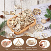 Elecrelive 100Pcs 10 Styles Undyed Natural Wooden Big Pendants WOOD-EL0001-03-14