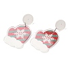 Christmas Acrylic Dangle Stud Earrings with 304 Stainless Steel Pin for Women EJEW-D060-01F-2