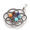 Natural & Synthetic Gemstone Pendants KK-F756-05-2