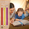 Yoga Theme Velvet Ribbon Bookmark AJEW-AB00140-7
