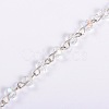 Handmade Rondelle Glass Beads Chains for Necklaces Bracelets Making AJEW-JB00038-04-1