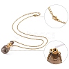 Natural Gemstone Perfume Bottle Pendant Necklaces NJEW-F251-11G-3