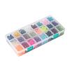 24 Colors Transparent Glass Beads FGLA-JP0001-03-8mm-3