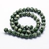 Natural Green Spot Jasper Beads Strands G-I199-30-4mm-2