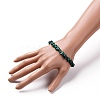 Natural Malachite Chip Beads Stretch Bracelets X-BJEW-JB05765-04-3