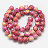 Synthetic Fossil Beads Strands G-L028-8mm-07-6