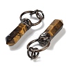 Natural Tiger Eye Faceted Pointed Bullet Pendants G-A221-03F-2
