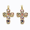 Brass Micro Pave Cubic Zirconia Pendants X-ZIRC-N039-157B-NF-1