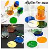 BENECREAT 5pcs 5 Colors Acrylic Cup Mats AJEW-BC0003-27-6