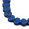 Electroplated Natural Lava Rock Beads Strands G-Q1009-G01-01B-3
