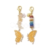 Butterfly Alloy Enamel Pendants Decoraiton HJEW-JM01637-05-1