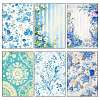 12 Sheets Blue Theme Scrapbook Paper Pad Sets PW-WGDC27B-01-2